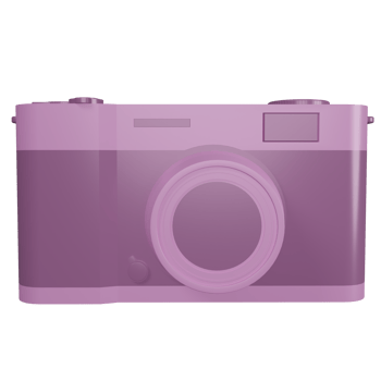 pink retro camera 3d png file