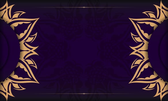 Purple luxury background with Indian ornaments. Elegant and classic vector elements ready for print and typography.