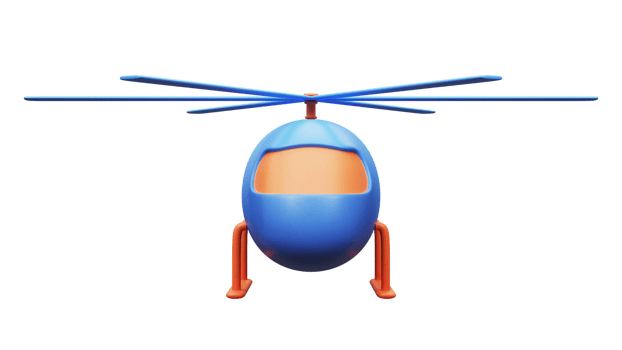 Helicopter 3d render png