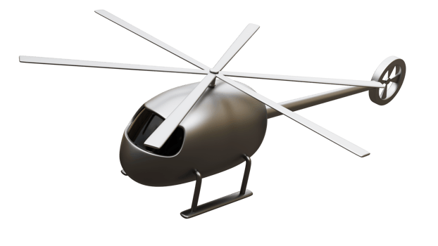 Helicopter 3d render png