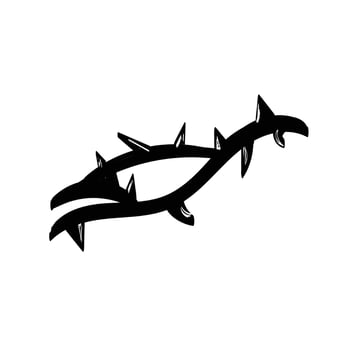 Christian Tattoo design with a Crown of Thorns vector