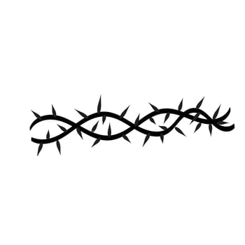 Christian Tattoo design with a Crown of Thorns vector
