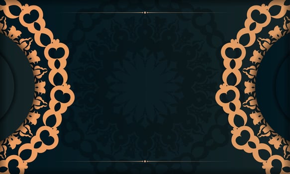 An ornate black and gold background with a circular pattern vector