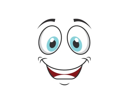 icon face illustration and eyebrows vector