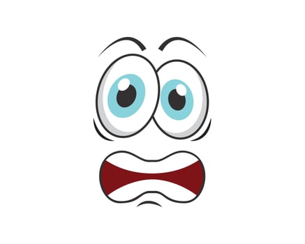 icon face illustration and eyebrows vector