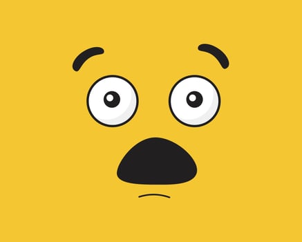 icon face illustration and eyebrows vector
