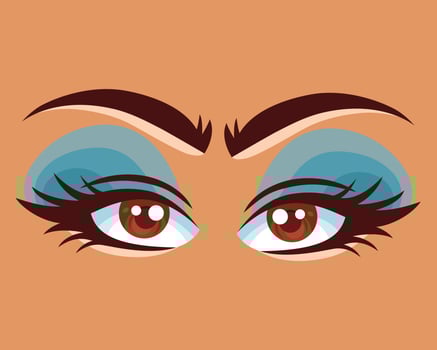 icon face illustration and eyebrows vector