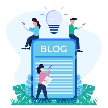 Illustration vector graphic cartoon character of blog