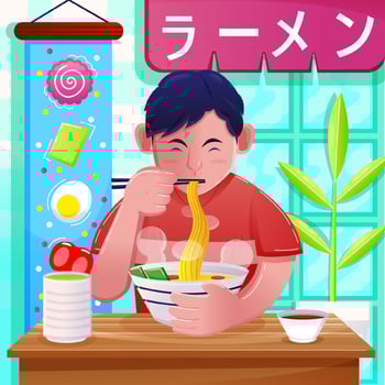 Ramen shop. vector illustration