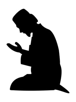 Moslem pray, pray icon vector illustration