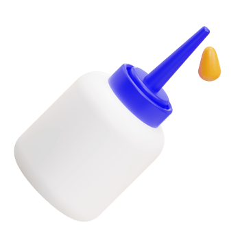 glue illustration 3d png