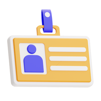 id card illustration 3d png
