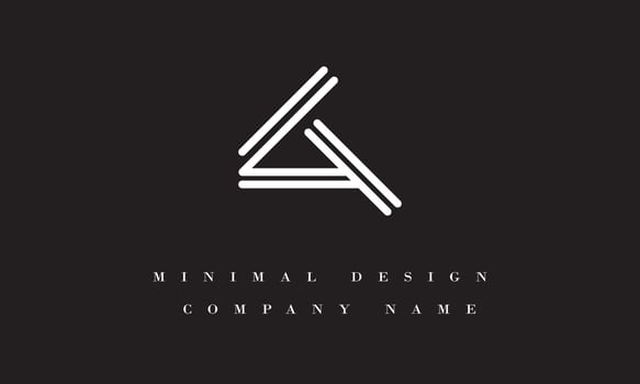 LA or AL Minimal Logo Design vector
