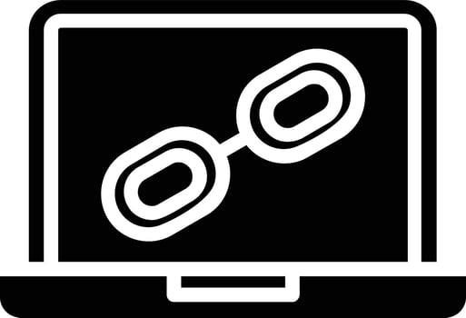 Link Glyph Icon vector
