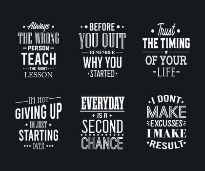 motivational lettering quote bundle vector