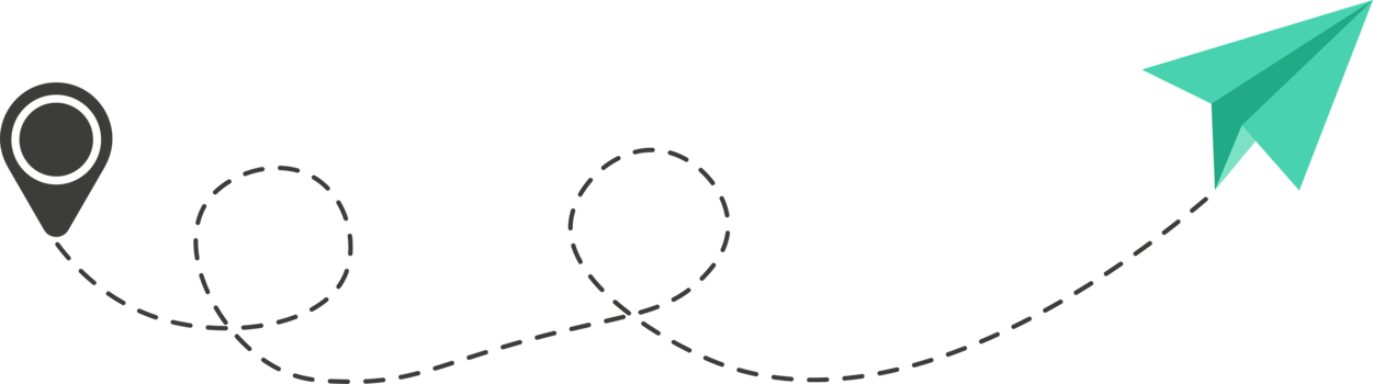 Dashed Line Paper Airplane Route png