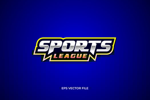 Silver Metallic Sports League Logo vector