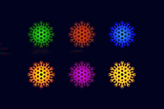 Colourful Collection Virus Logo vector