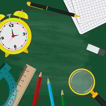 School and study stationery background vector