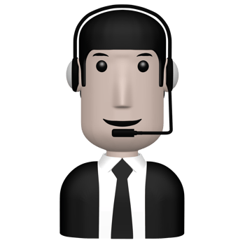 Live support icon character illustration 3D image isolated transparent background png