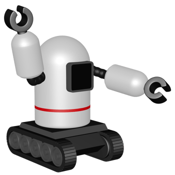 Smart robot with wheels illustration 3D image isolated transparent background png