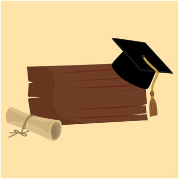 HAPPY GRADUATION CARD TEMPLATE vector