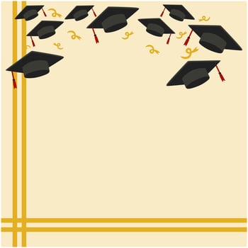 HAPPY GRADUATION CARD TEMPLATE vector