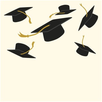 HAPPY GRADUATION CARD TEMPLATE vector