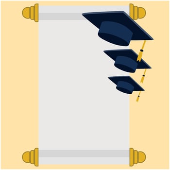 HAPPY GRADUATION CARD TEMPLATE vector