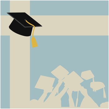 HAPPY GRADUATION CARD TEMPLATE vector