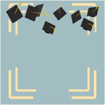HAPPY GRADUATION CARD TEMPLATE vector