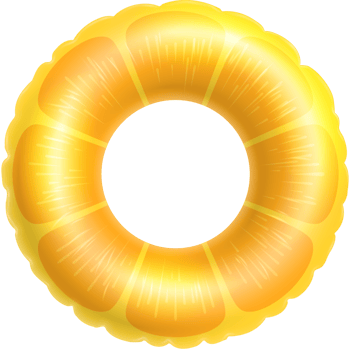 Orange Swimming Pool Float Ring png
