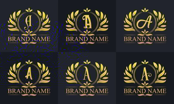 Vintage a letter logo bundle. Retro Vintage Alphabet a Logo Design Bundle vector