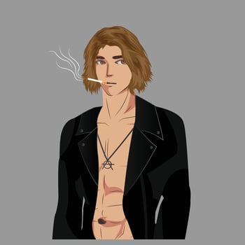 illustration of a rock star cartoon vector