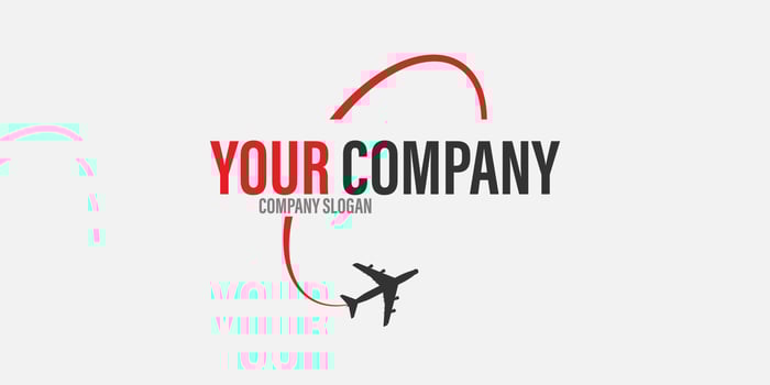 Plane logo vector travel fly design symbol concept. Aviation vacation airline company modern sign. Brand agency corporate website