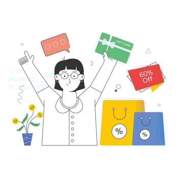 Grab this amazing flat illustration of special offer vector