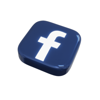 Glossy Facebook 3D Render Icon png