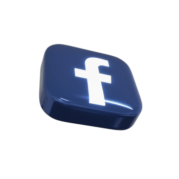 Glossy Facebook 3D Render Icon png