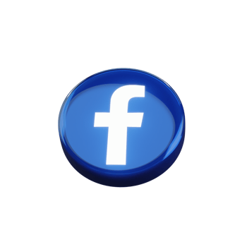 Glossy Facebook 3D Render Icon png