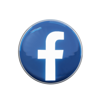 Glossy Facebook 3D Render Icon png