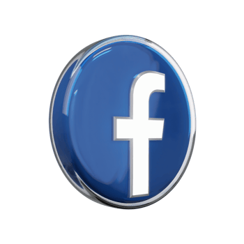Glossy Facebook 3D Render Icon png