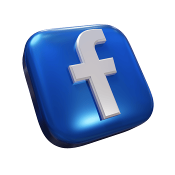 Glossy Facebook 3D Render Icon png