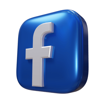 Glossy Facebook 3D Render Icon png