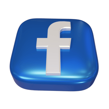 Glossy Facebook 3D Render Icon png