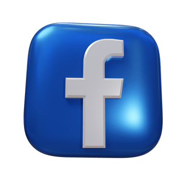 Glossy Facebook 3D Render Icon png