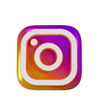 Glossy Instagram 3D Render Icon png