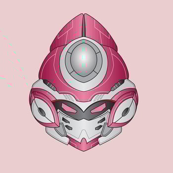 futuristic Head mecha Robot warrior for T-Shirt Design, Sticker, Poster, Merchandise and E-sport logo vector