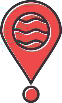 Location Filled Retro vector