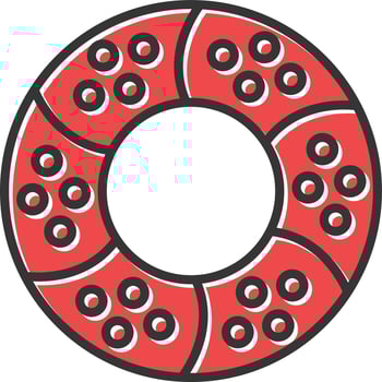 Simit Filled Retro vector