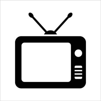 television icon vector design template simple and clean